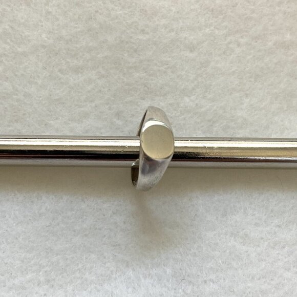 VTG Sterling Silver 925 Very Tiny Blank Baby Signet Ring < Size 1 Baby Ring - Picture 5 of 16